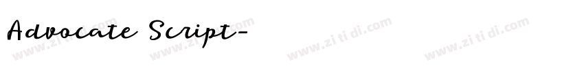 Advocate Script字体转换